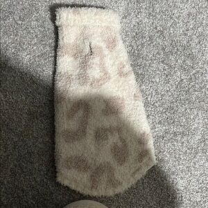 Cozy Cream and Tan Fuzzy Scarf